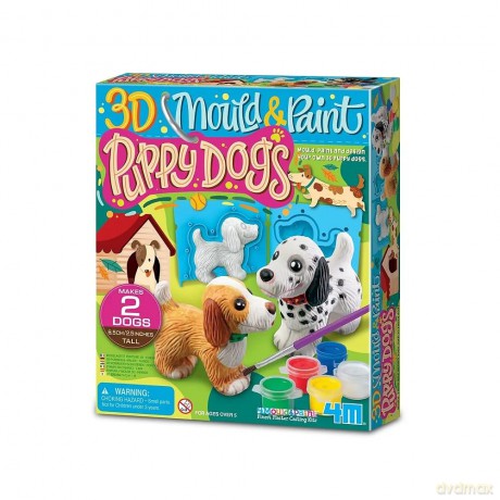 4M - Mould and Paint, 3D Puppy Dogs - (4M-04784)
