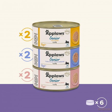 Applaws - Multipack Senior Variety Jelly Selection - 6x70g
