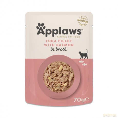 Applaws - Tuna Fillet with Salmon in Broth - 70g