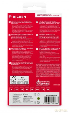 Bigben Tempered Glass Screen Protector - Switch OLED