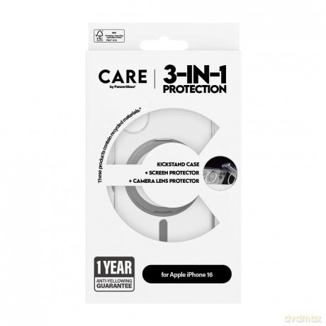 CARE by PanzerGlass - 3-in-1 Ceramic Bundle - iPhone 16 [ETUI]