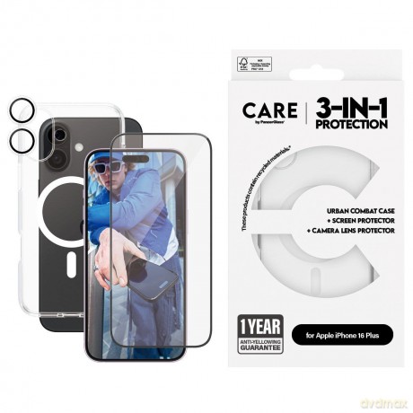 CARE by PanzerGlass - 3-in-1 Flagship Bundle - iPhone 16 Plus [ETUI]