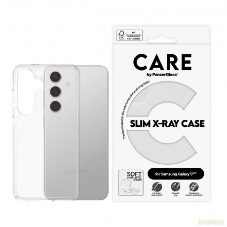 CARE by PanzerGlass - Fashionable Case Transparent X-Ray Soft Basic Samsung Galaxy S 2025 [ETUI]