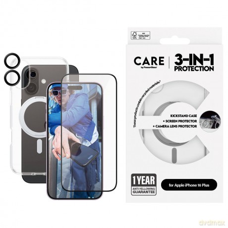 CARE by PanzerGlass - Feature 3-in-1 Ceramic Bundle - iPhone 16 Plus [ETUI]