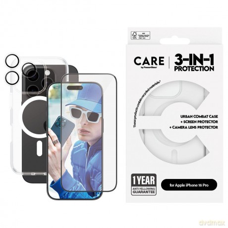 CARE by PanzerGlass - Flagship 3-in-1 Bundle - iPhone 16 Pro [ETUI]