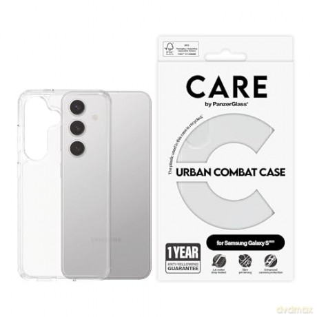 CARE by PanzerGlass - Flagship Case Transparent Urban Combat w. Clear Frame Samsung Galaxy S 2025 [ETUI]