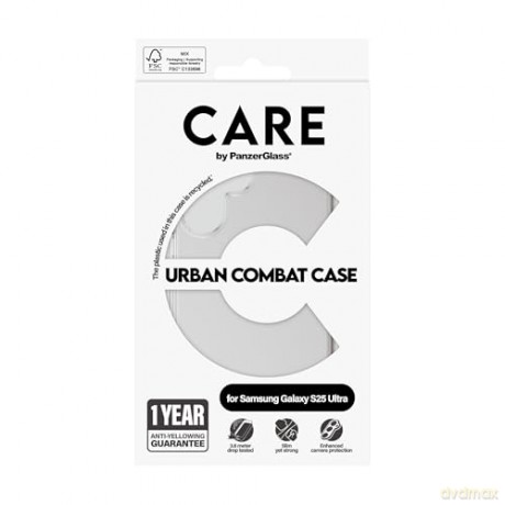 CARE by PanzerGlass - Flagship Case Transparent Urban Combat w. Clear Frame Samsung Galaxy S 2025 Ult [ETUI]