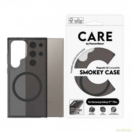 CARE by PanzerGlass - Flagship Case Urban Combat Smokey w. Black Qi Compatible Samsung Galaxy S 2025 [ETUI]