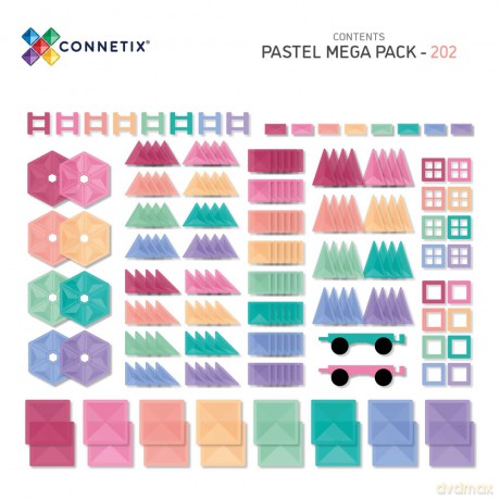 Connetix - Pastel Mega Pack 202 Pieces - (CT-P-00202-ME)