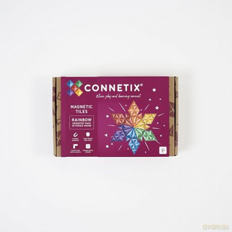 Connetix - Rainbow Geometry Pack 30 Pieces - (CT-R-00030-GE)