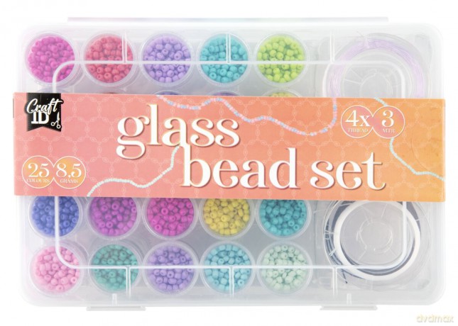 Craft ID - Glass bead mix, 25 colours (CR1406/GE)