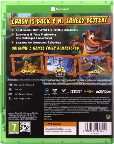 Crash Bandicoot - N'Sane Trilogy Remastered [GRA XBOX ONE]