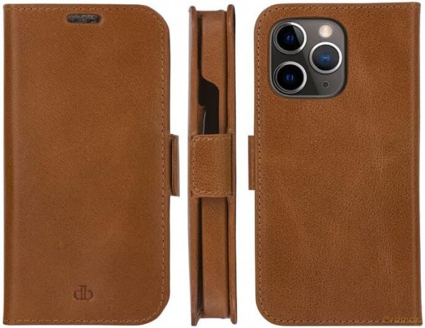 Etui z klapką dbramante1928 - Lynge Flip Case - iPhone 13 Pro Max - Tan [ETUI]
