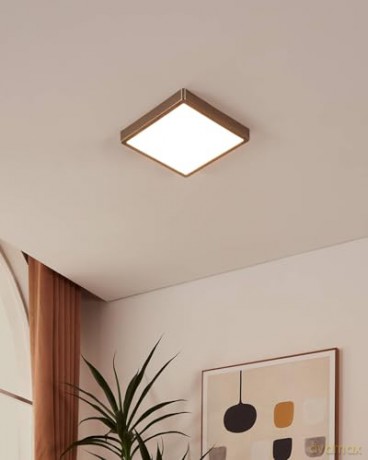 EGLO - Fueva-Z ceiling light brushed steel 28.5x28.5 - TW - Zigbee, Bluetooth