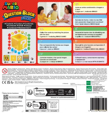 Epoch - Super Mario Question Block Game - (7556) [GRA PLANSZOWA]