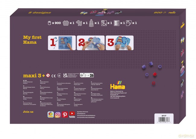 Hama - Maxi Giant Gift Box with 900 Beads and 3 Pegboards - (388717)