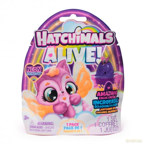 Hatchimals - Alive Neon Rainbow 1 Pack Asst. - (6072752) [FIGURKA]