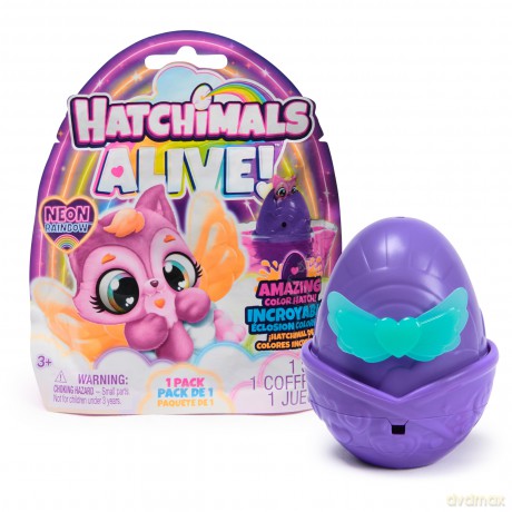 Hatchimals - Alive Neon Rainbow 1 Pack Asst. - (6072752) [FIGURKA]