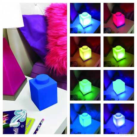 LEGO - Silicone Brick - Night Light w/LED - Blue
