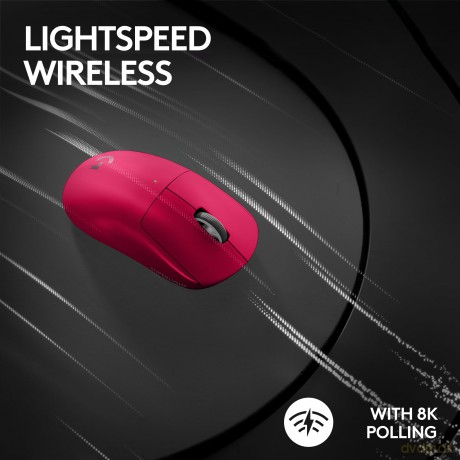 Logitech - G PRO X SUPERLIGHT 2 LIGHTSPEED Gaming Mouse, Magenta
