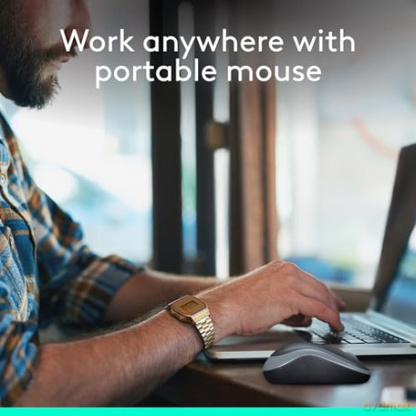 Logitech - M185 Mouse USB Grey Wireless