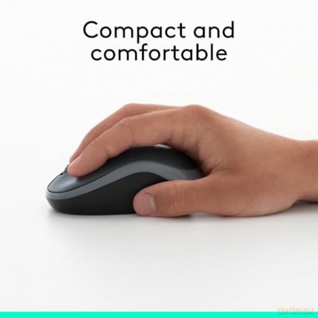 Logitech - M185 Mouse USB Grey Wireless