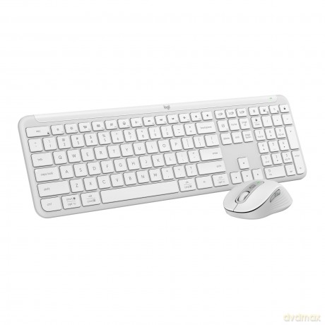 Logitech - Signature Slim Wireless Keyboard and Mouse Combo MK950 Off-White NORDIC
