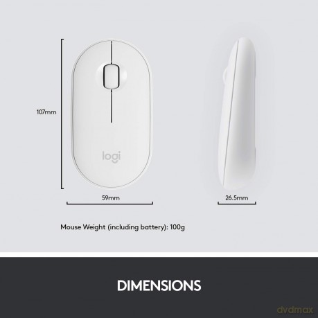 LOGITECH Slim Wireless Keyboard and Mouse Combo MK470 - OFFWHITE - NORDIC