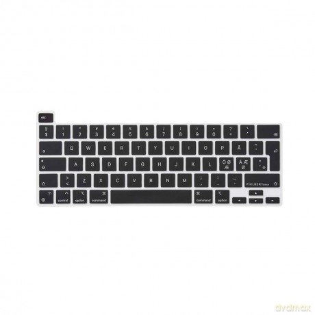 Philbert - Keyboard Cover - Scandinavian letters - MacBook Pro 13" M1-M2 2020/2022 and 16" 2019 - Black [ETUI]