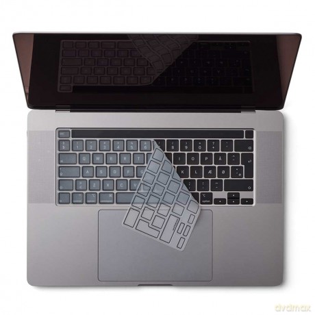 Philbert - Keyboard cover Europe MacBook Pro 13" M1-M2 2020/2022 and 16" 2019 - Transparent/Black [ETUI]