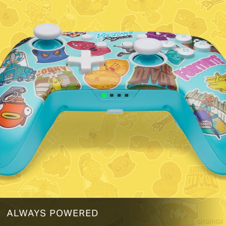 PowerA Enhanced Wireless Controller for Nintendo Switch - Fortnite Sticker Mania