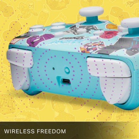 PowerA Enhanced Wireless Controller for Nintendo Switch - Fortnite Sticker Mania