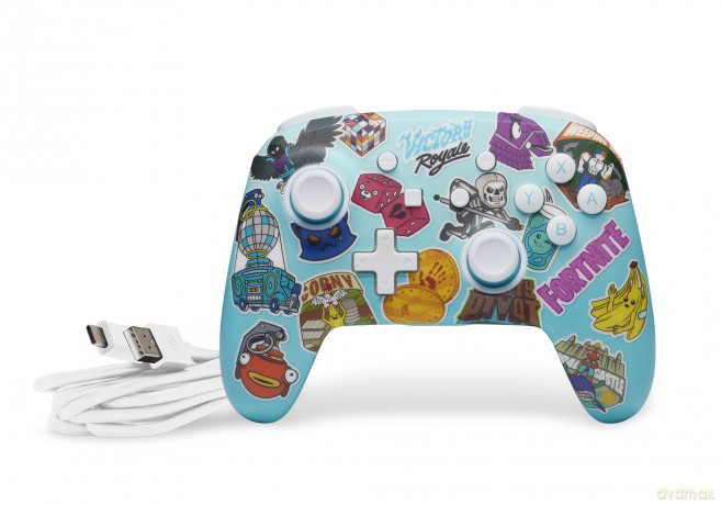 PowerA Enhanced Wireless Controller for Nintendo Switch - Fortnite Sticker Mania