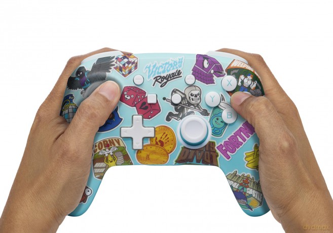 PowerA Enhanced Wireless Controller for Nintendo Switch - Fortnite Sticker Mania
