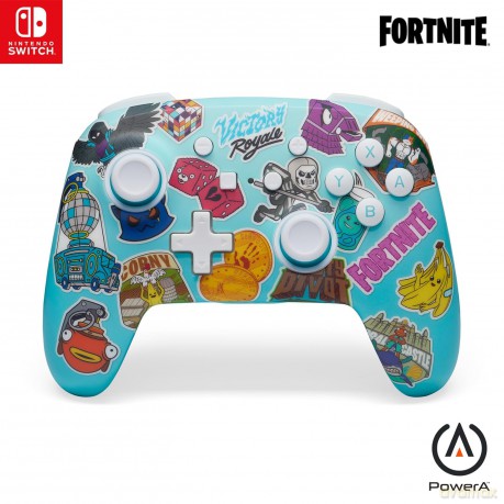 PowerA Enhanced Wireless Controller for Nintendo Switch - Fortnite Sticker Mania