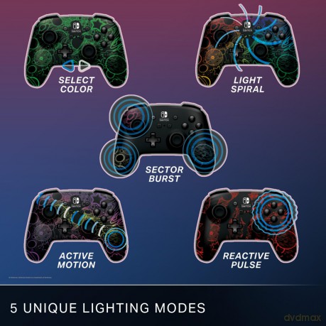 PowerA Enhanced Wireless Controller With Lumectra - Galactic Vortex (Nintendo Switch)