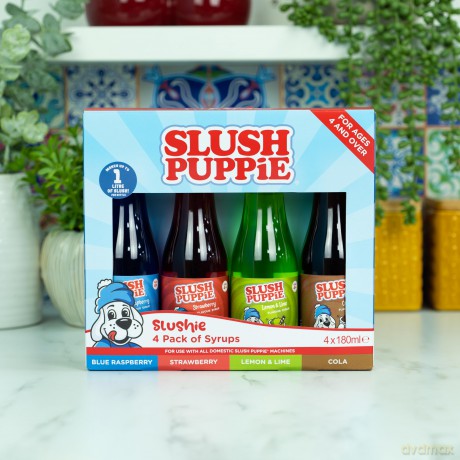 SLUSH PUPPiE ORIG 4x180ml Syrup Set-BLR/STRW/C/LL