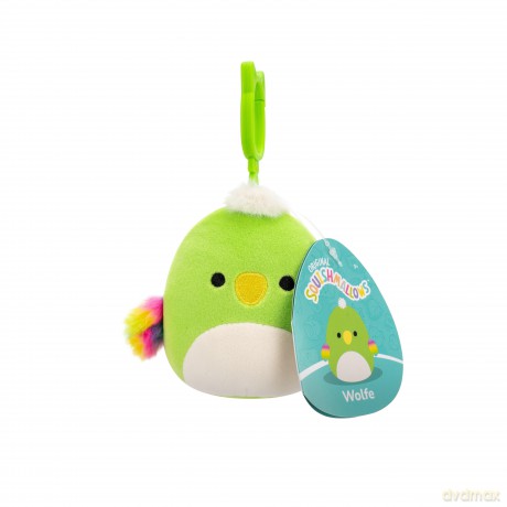 Squishmallows - 9 cm P22 Clip On - Wolfe Green Parrot