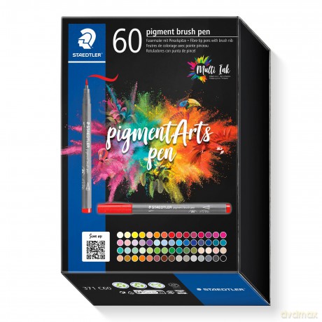 Staedtler - Brush Pen Pigment 60 Pcs Assorted (371C60)