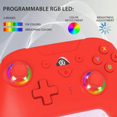 Subsonic Wireless Led Controller Red - Nintendo Switch