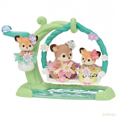 Sylvanian Families - Deer Babies - Floral Swing Set (5801)