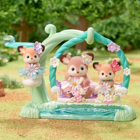 Sylvanian Families - Deer Babies - Floral Swing Set (5801)
