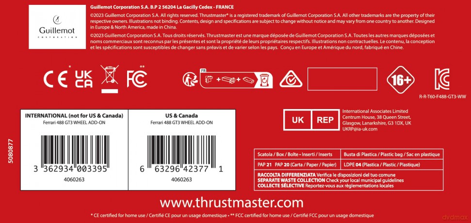 Thrustmaster Ferrari 488 Gt3 Wheel Add-On