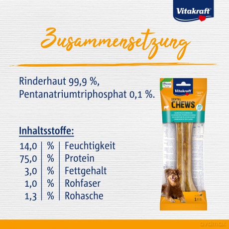 Vitakraft - Dental Chews chewing bone pressed M for dogs 1 piece 21 cm - (58241)