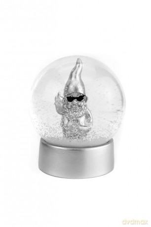 Winkee - Snow Globe - Snow Globe Gnome - Silver