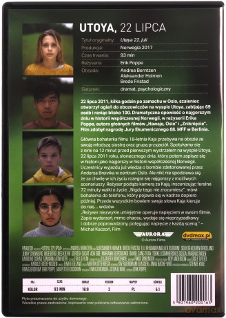 Utoya, 22 Lipca [DVD]