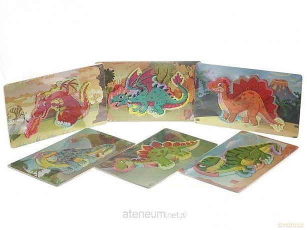 ADAR Układanka Dinozaury MIX [PUZZLE]