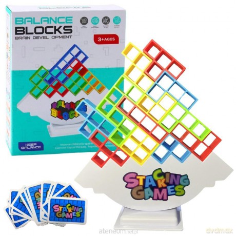 Balansująca wieża Tetris 48 klocków [GRA]