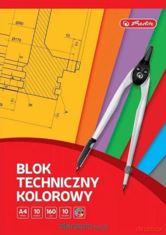 Blok techniczny A4/10K kolorowy (20szt)