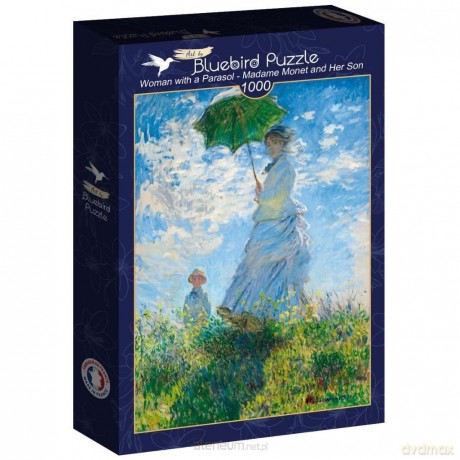 BLUEBIRD 1000 el. Madam Monet z synem, Claude Monet [PUZZLE]